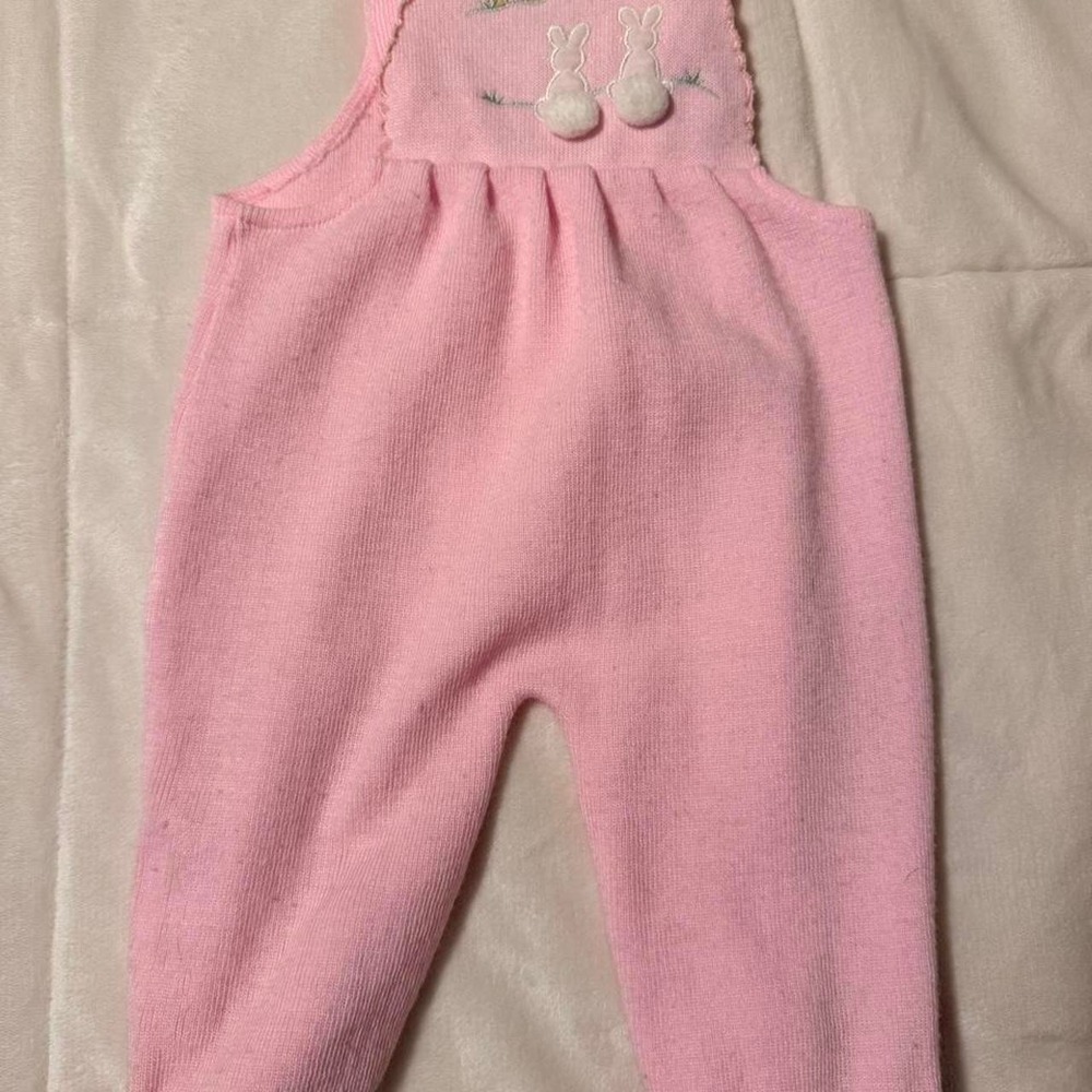 Vintage Pink Baby Cross Outfit